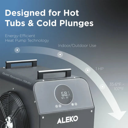 Aleko Lumina Cold Plunge Dual Chiller & Heater - 1 HP