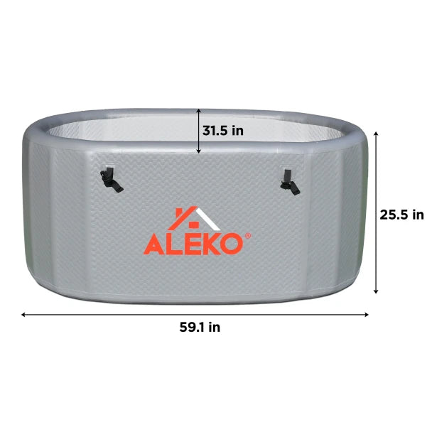 Aleko Arctica Inflatable Cold Plunge and 1 HP Chiller & Heater