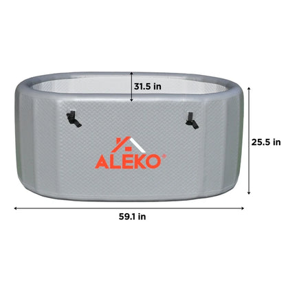 Aleko Arctica Inflatable Cold Plunge and 1 HP Chiller & Heater