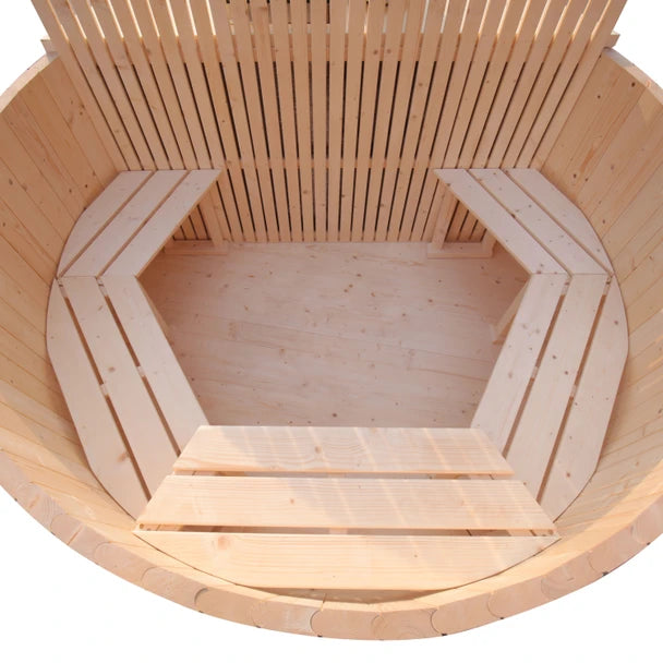 Aleko Wood-Fired Hot Tub and Ice Bath with Internal Stove 4-5 Person - Pine