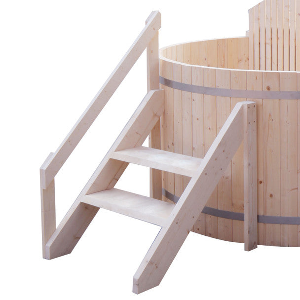 Aleko Wood-Fired Hot Tub and Ice Bath with Internal Stove 4-5 Person - Pine