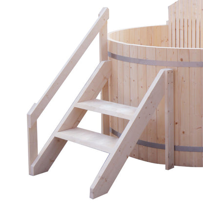 Aleko Wood-Fired Hot Tub and Ice Bath with Internal Stove 4-5 Person - Pine