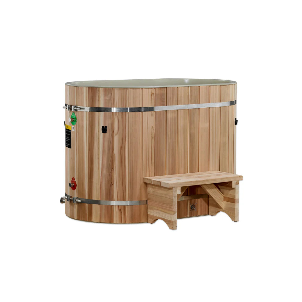 Dynamic Cold Therapy Pacific Cedar Oval Barrel Cold Plunge