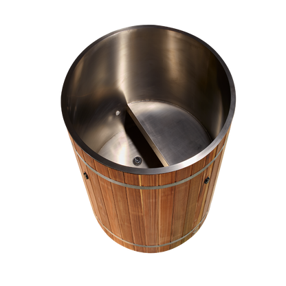 Dynamic Cold Therapy Pacific Cedar & Stainless Steel Barrel Cold Plunge