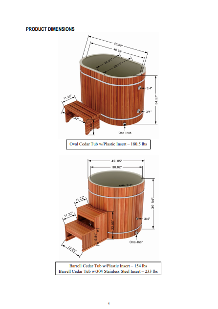 Dynamic Cold Therapy Pacific Cedar & PVC Barrel Cold Plunge