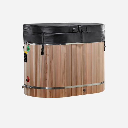 Dynamic Cold Therapy Pacific Cedar Oval Barrel Cold Plunge