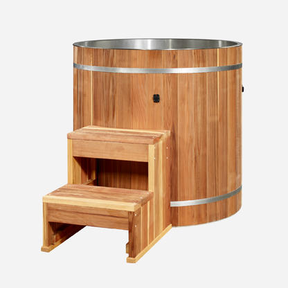 Dynamic Cold Therapy Pacific Cedar & Stainless Steel Barrel Cold Plunge